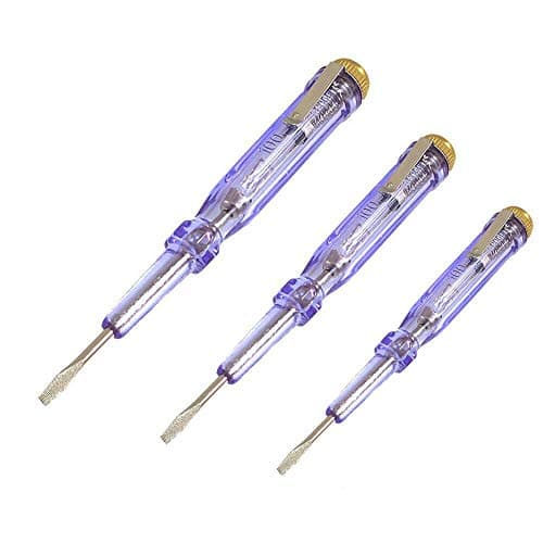 Image of Electric Tester Pen SENRISE 100-500v Mains Tester Voltage Circuit Test Pen Electrical Screwdriver Electroprobe 127mm 145mm 185mm (Pack of 3)