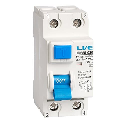 Image of 2 Pole 63 Amp 30mA RCD RCCB Residual Current Device/Circuit Breaker RD263-030