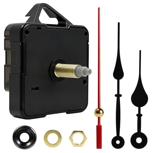 Image of Clock Mechanisms Battery Powered, with High Torque Quartz Movement, Silent Replacement Clock Mechanism for DIY Repairs, Wall Clocks and Craft Projects, Includes Clock Hands for Home or Office Use