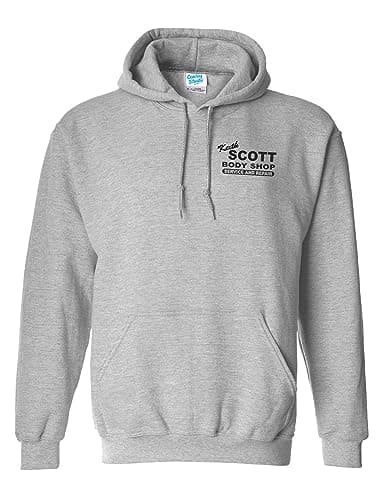 Image of RADIANCE Keith Scott Grey Hooded Sweat One Tree Hill Body Shop Adult Hoodie 6 colours (as8, alpha, xx_l, regular, regular, Grey)
