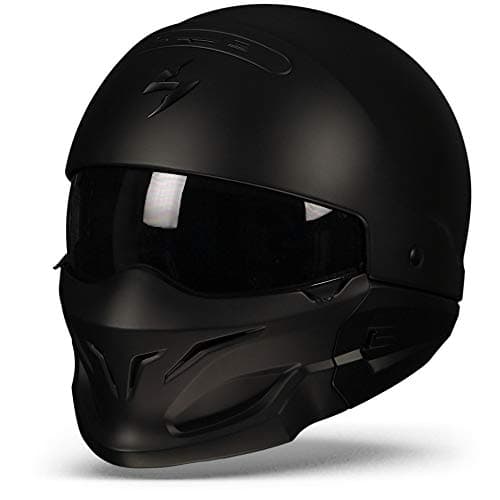 Image of Scorpion EXO COMBAT Matt Motorcycle Helmet, Black, Size XS