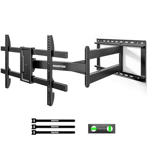 Image of monTEK TV Wall Bracket for 43-80 Inch TVs, Extra Long 1065mm Articulating Arm, Swivel & Tilt TV Wall Mount, Full Motion TV Bracket Holds up to 50kg, Max VESA 600x400mm
