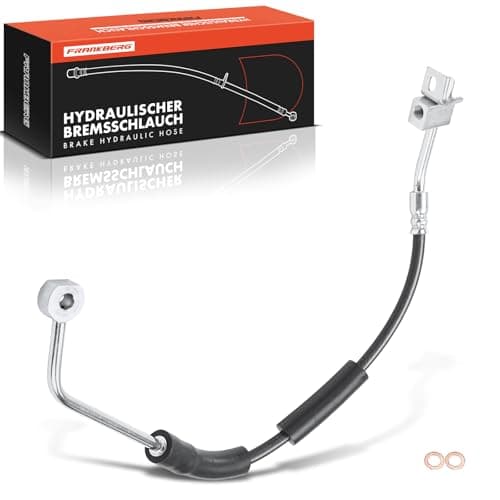 Image of Frankberg Brake Hose Brake Hydraulic Hose Front Axle Left Passenger Side Compatible with Cherokee KJ 2.4L-3.7L 2001-2008 Replace# 2203300