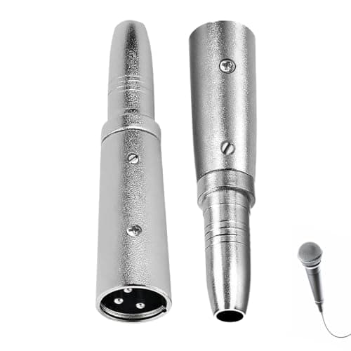 Image of RLMVGBX Professional XLR 3 Pin Male to 1/4" 6.35mm Female Jack Socket Stereo Audio Microphone Mic Adapter Converter Connector