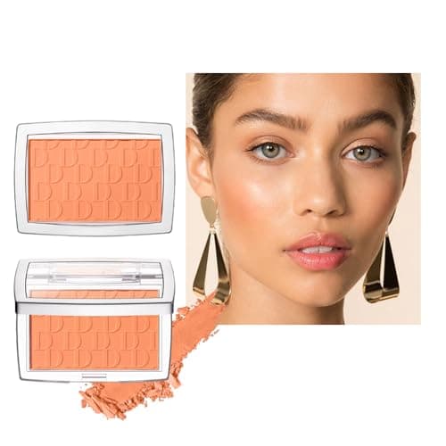 Image of Embossed Blush Palette Silky Matte Blush Palette - Long Lasting, Contour, and Highlighter Makeup for a Natural Glow Buildable Coverage Powder Blush - Blush Powder & Face (Coral)