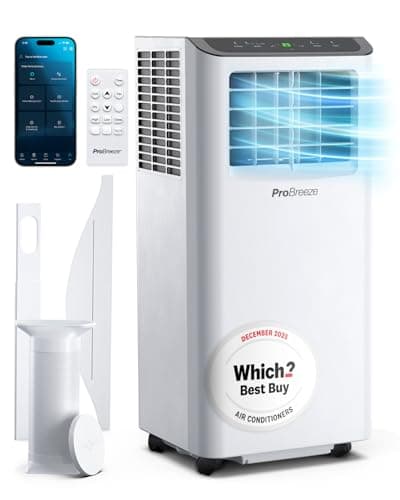 Image of Pro Breeze 4-in-1 Portable Air Conditioner 9000 BTU - Smart Home WiFi, 24 hr Timer, Window Kit, Powerful Air Conditioning, Class A Energy Efficient AC Unit for Home & Office - WHICH? BEST BUY AC AWARD