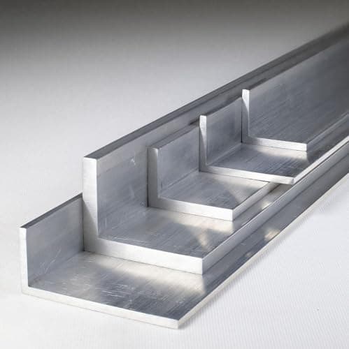 Image of Fabal Aluminium UNEQUAL Angle Bar 1M, 90° L-Profile, Mill Finish, (60mm x 40mm x 2mm), 1 METRE, 6063 -T6 High-Grade Aluminium Alloy – Corrosion-Resistant for DIY & Framing, LENGTH: 1000 mm (1m)