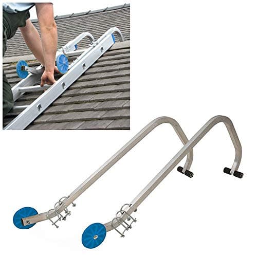 Image of Universal Quick Fit Roof Ladder Hook Kit for Extension Ladders with Wheels & Fixings