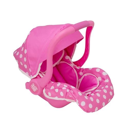 Image of Dolly Tots Dolls Car Seat | Comfort Carry Along Chair | Baby Doll Travel Car Seat With Storage | Integrated Strap Fits Dolls up to 45cm | Prams, Pushchairs and Dolls Accessories | Ages 3+