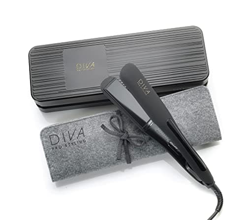 Image of Diva Pro Styling Wide Digital Straightener and Styler with Macadamia Argan Oil and Keratin infused ceramic plates
