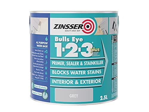 Image of Zinsser BULLS EYE 1-2-3 *PLUS*** 2.5 litre Ready Mixed Colour - Grey