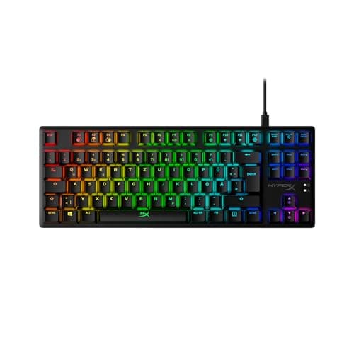 Image of HyperX Alloy Origins Core – RGB Gaming Mechanical Keyboard, Tenkeyless, HyperX Red switches (QWERTZ)