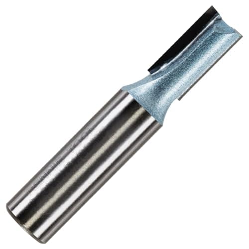 Image of Rennie Tools - 10mm Cutting Diameter x 20mm Flute x 1/2" Shank TCT Tipped 2 Flute Straight Router Cutter Bit. Compatible With Makita Trend Festool Hikoki Dewalt Router Etc. 10mm Router Bit