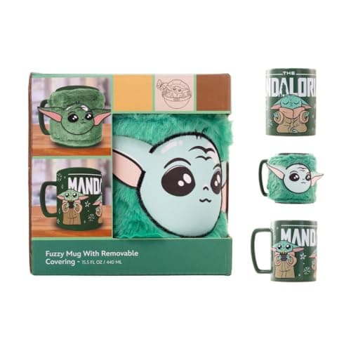Image of Pyramid International THE MANDALORIAN (GROGU) FUZZY MUG - Cute Grogu Design, Excellent for Coffee or Tea, Comfortable Grip, Great Gift for Mandalorian Fans, Durable and Microwave Safe