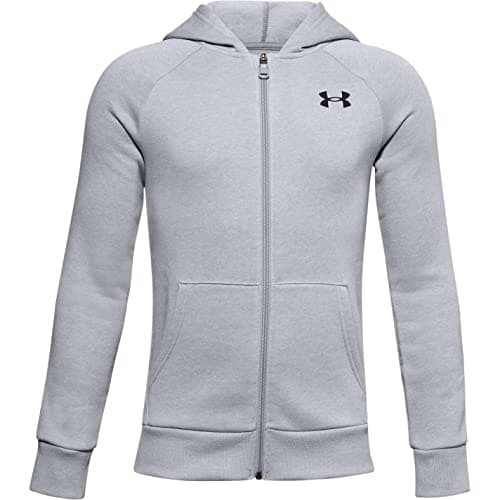 Image of Under Armour Boys Full Zip Hoody Junior Grey 7-8 Years