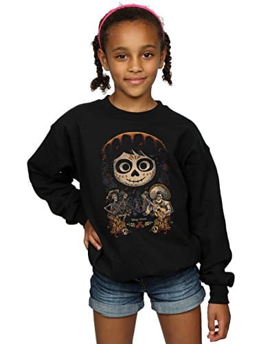 Image of Disney Girls Coco Miguel Face Poster Sweatshirt 12-13 years Black