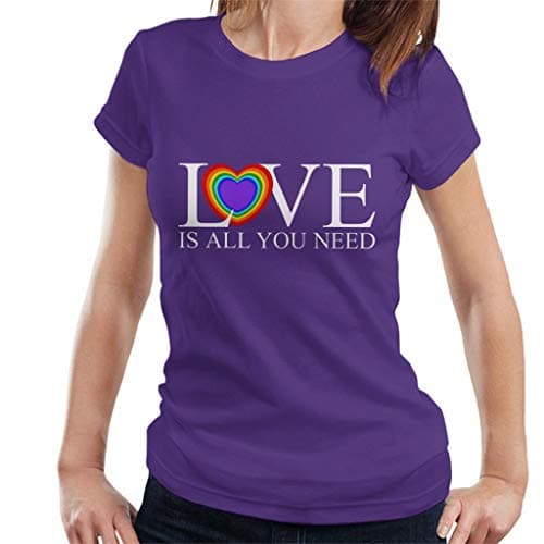 Image of Cloud City 7 Love is All You Need Rainbow Heart Women's T-Shirt