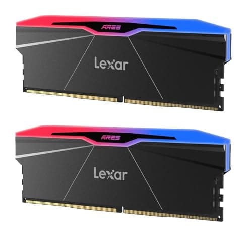 Image of Lexar ARES Gen2 RGB DDR5 RAM 32GB Kit (2x16GB) 6400MHz CL30, 288-Pin UDIMM Desktop Memory, PC Gaming Computer Memory, for Intel XMP 3.0/AMD EXPO/CL30-38-38-76/1.4V