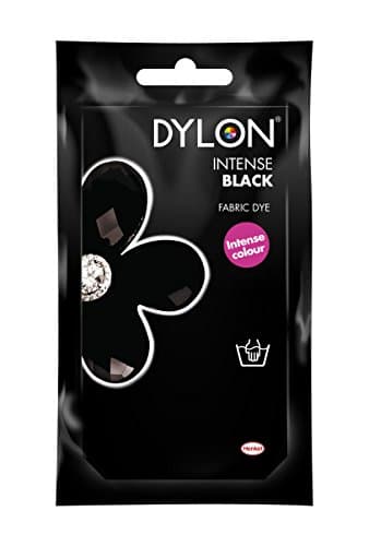 Image of DYLON Hand Dye, Fabric Dye Sachet for Clothes, Soft Furnishings and Projects, 50 g - Intense Black