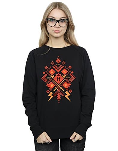 Image of Harry Potter Women's Christmas Fair Isle Sweatshirt X-Large Black