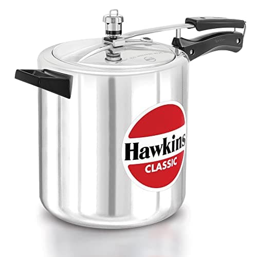 Image of Hawkins Classic CL8T 8-Liter New Improved Aluminum Pressure Cooker, Small, Silver
