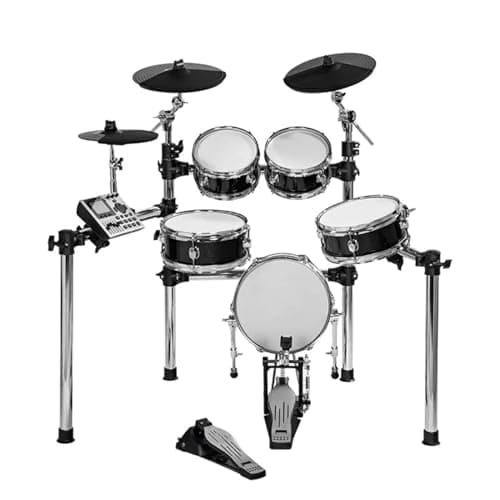 Image of 8-Piece All-Mesh Electronic Drum Kit With Mesh Heads With 467 Sounds 50 Drum Kits Electronic Drums for Beginners
