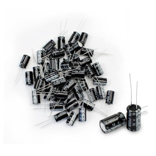 Image of Innfeeltech 50 Pcs Electrolytic Capacitor 1000uF 16V Aluminum Radial Electrolytic Capacitors