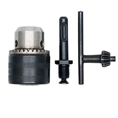 Image of 1.5-13mm Precise Keyed Drill Chuck Converter Tool Kit with 13mm Drill Chuck Key, 1/2" SDS-Plus and Chuck Key (13MM)