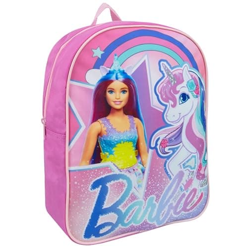 Image of Barbie Backpack | Unicorn Backpack | Girls Backpacks | Girls School Bags | One Size Pink