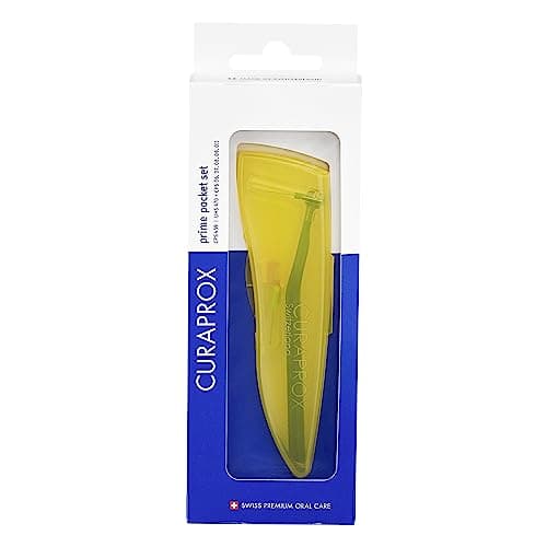 Image of Curaprox Interdental Brush Set CPS 459 Prime Pocket Kit – for Effective Cleaning of Narrow Spaces | Includes Holder & 5 Brush Sizes | Made in Switzerland