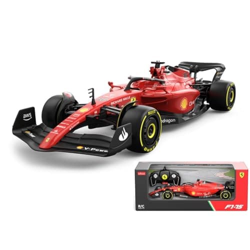 Image of Ferrari F1 F1-75 RC Car (1:18 Scale) - 2022 Formula 1 remote control car Drivers - Charles LeClerc + Carlos Sainz Drive To Survive