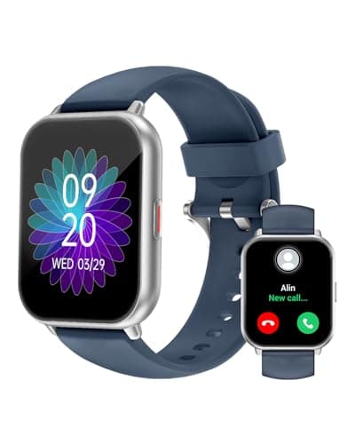 Image of RUIMEN Smart Watch Answer Dial Call,Smart Watches for Women Men 1.85"HD Screen Fitness watch with SpO2 Heart Rate Sleep Monitor Step Counter Waterproof 100+ Sports Mode for Android iOS (2 Bands)