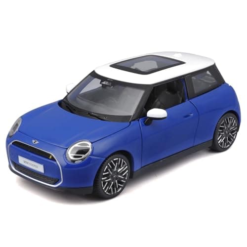 Image of Maisto - MINI Cooper SE 2024 (J01), 1:24 Scale Diecast Car, Blue Colour, Detailed Replica of the New Electric Version, Opening Doors and Bonnet, Recommended Age 3+ Years