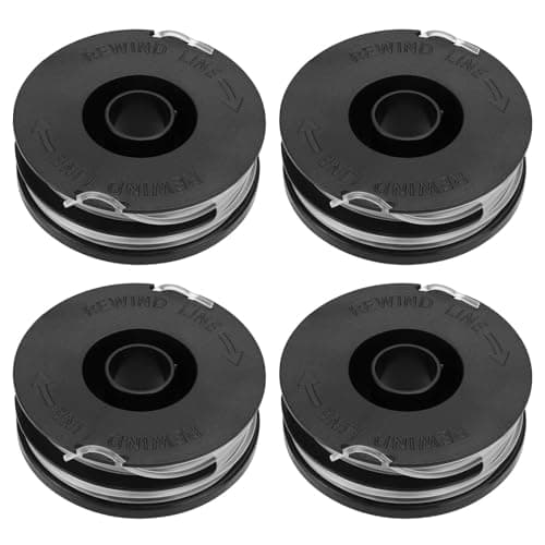 Image of ECSiNG 4Pcs Spool and Trimmer Line Compatible with Spear & Jackson Grass Strimmer Trimmer S6030ET Autofeed Spools Replacement Grass Trimmer String Trimmers Refills
