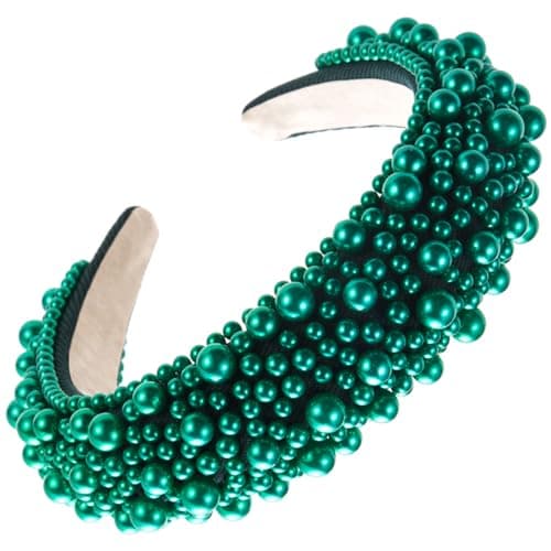 Image of Scicent Wide Headbands for Women Girls Glitter Pearls Hair Accessories for Party Fashion Hairband 16817