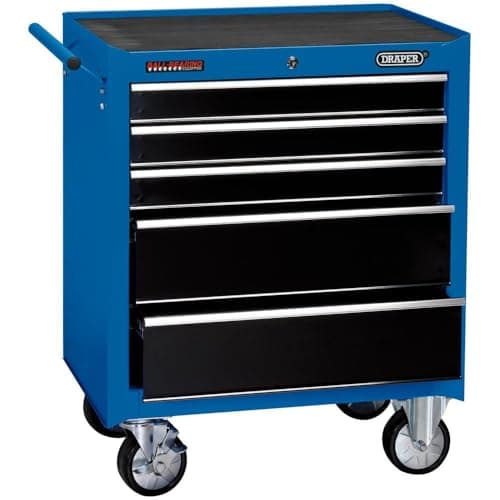 Image of Draper 14978 Roller Tool Cabinet, 5 Drawer Blue