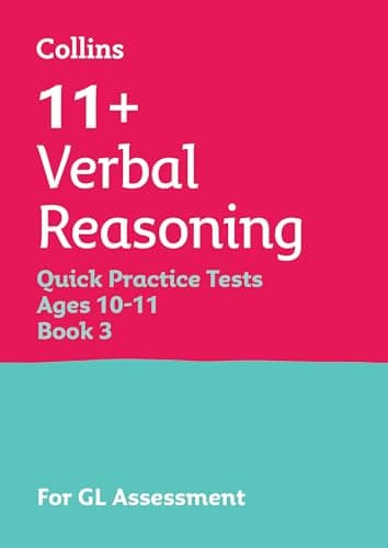 Image of 11+ Verbal Reasoning Quick Practice Tests Age 10-11 (Year 6) Set C: For the 2026 GL Assessment Tests (Collins 11+ Practice)