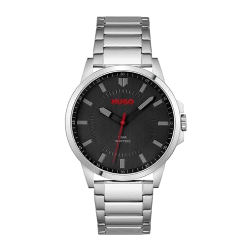 Image of HUGO Analogue Quartz Watch for Men #First Collection with Silver Stainless Steel Bracelet - 1530246