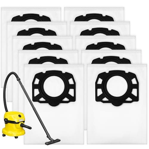 Image of 10PCS Vacuum Cleaner Bags for Karcher WD2, WD2 Plus, WD3, WD3p, WD4, WD5, WD6 Filter, Replacement Wet and Dry Vacuum Hoover Dust Bags Compatible with Kärcher SE4001 / 4002, Filter Bag for KFI 357, 487