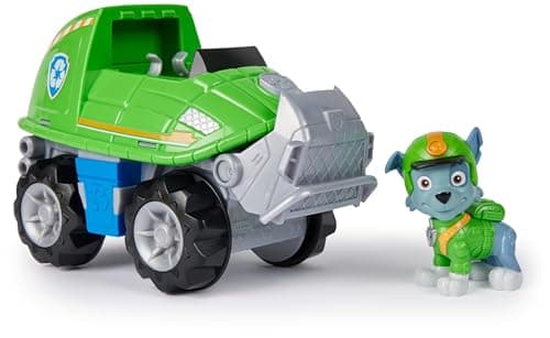 Image of Paw Patrol Jungle Pups, Rocky Snapping Turtle Vehicle, Toy Truck with Collectible Action Figure, Kids’ Toys for Boys & Girls Aged 3 and Up