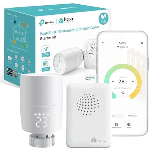 Image of TP-Link Kasa Smart Thermostat Radiator Valve, Smart Radiator Valve, Energy Saving, LED display Radiator Thermostat Valve, Smart TRV Schedule, Works with Alexa & Google, Easy installation(KE100 KIT)
