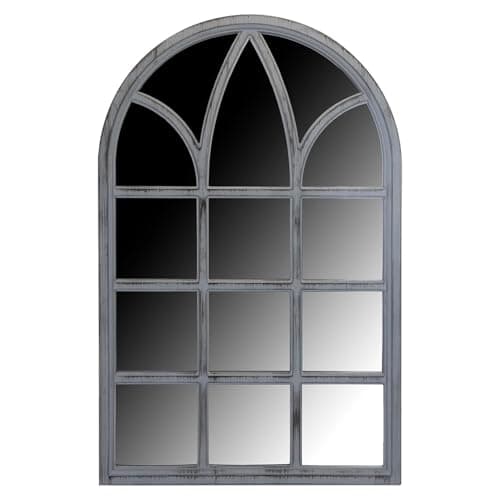 Image of VFM e-Store - Mirror for Garden Gift Ideas, Decor - 78.5cm X 50.5cm Grey X 1