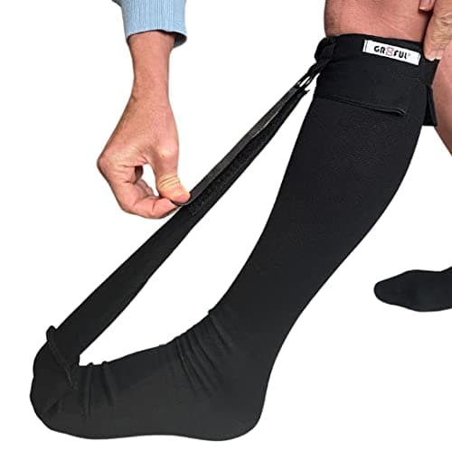 Image of gr8ful® Plantar Fasciitis Night Sock Brace | Dorsal Splint Compression Socks for Achilles Tendonitis & Plantar Fasciitis Treatment | Provides a gentle stretch overnight | Lightweight | Black (s/m)