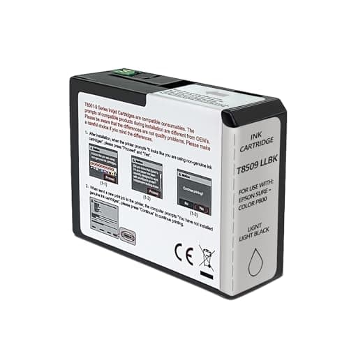 Image of T850 Ink Cartridge Remanufactured T8509 Light Light Black Ink Cartridge Replacement for Epson Surecolor P800 Printer (Light Light Black,1 Pack)