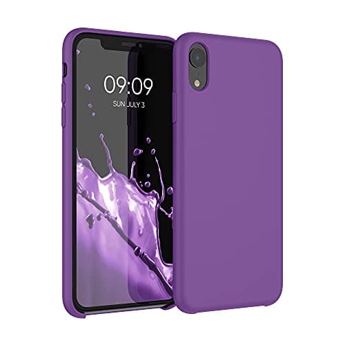 Image of kwmobile Case for Apple iPhone XR Case - Soft Cover - Shockproof Silicone - Wireless Charging Pastel Purple