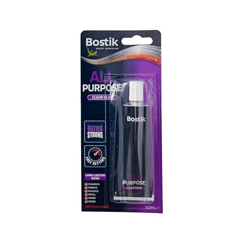 Image of Bostik All Purpose 50ml - Ultra Strong - Fast Setting - Clear Glue for Minor Household Repairs