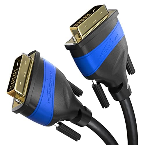 Image of Dual Link DVI cable – with ferrite core for interference-free signal transmission – 1m (digital DVI-D/24+1 monitor cable, up to 2560×1600 at 60Hz or Full HD/1080p) by CableDirect