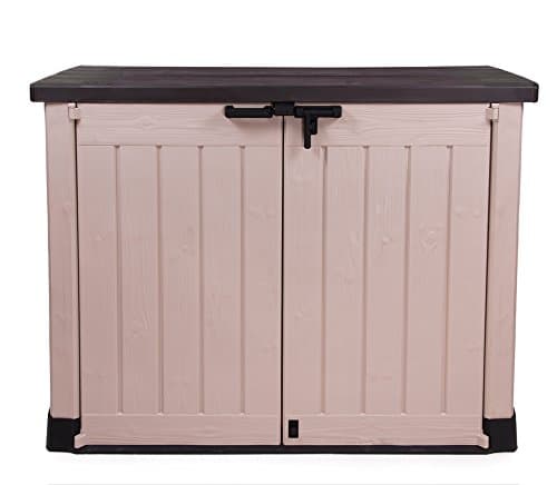 Image of Keter Store It Out Max garden box, garbage can, appliance box, shed for 2 x 240 liter garbage cans.