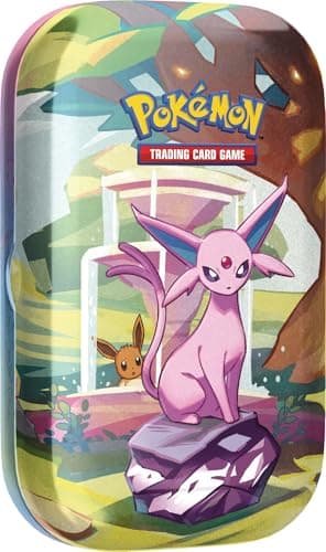 Image of Pokémon TCG: Scarlet & Violet—Prismatic Evolutions Mini Tin – Espeon (2 Booster Packs & 1 Coin)