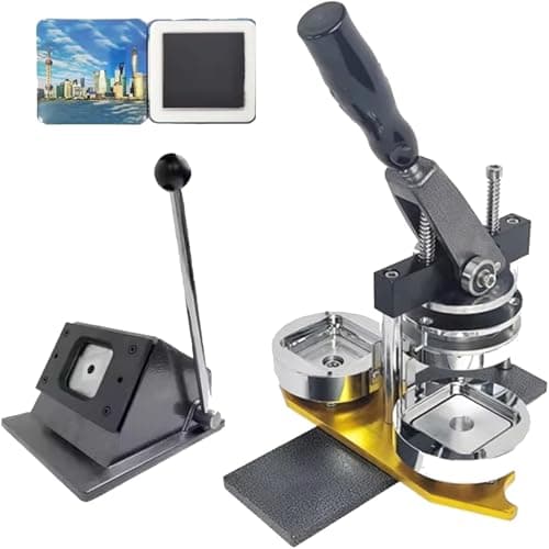 Image of DIY Fridge Magnet Making Kit with Machine & Materials, Create Custom Magnets for Refrigerators and Any Iron Surface